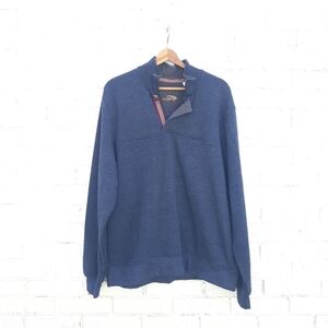 Orvis 1/4 Zip Pullover Sweatshirt Blue Large